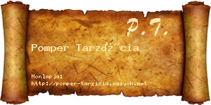 Pomper Tarzícia névjegykártya